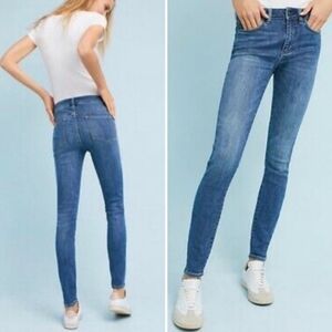 Anthropologie 26 Pilcro High Rise Denim Legging Medium Wash Skinny Stretch Jeans